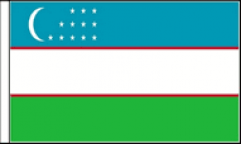 Uzbekistan Hand Waving Flags